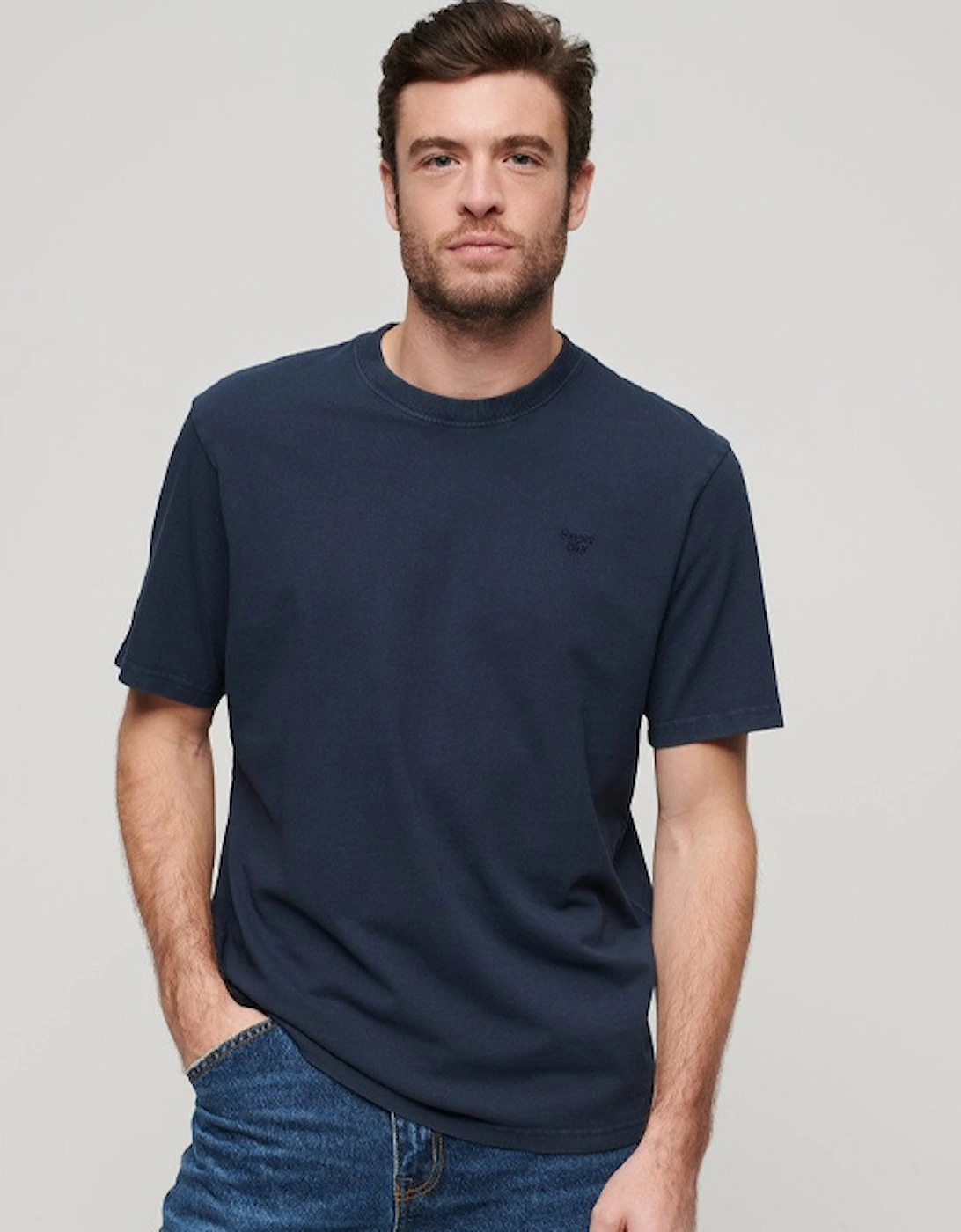 Men's Vintage Washed T-Shirt Eclipse Navy, 7 of 6