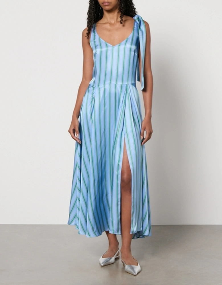 Striped Satin Dress