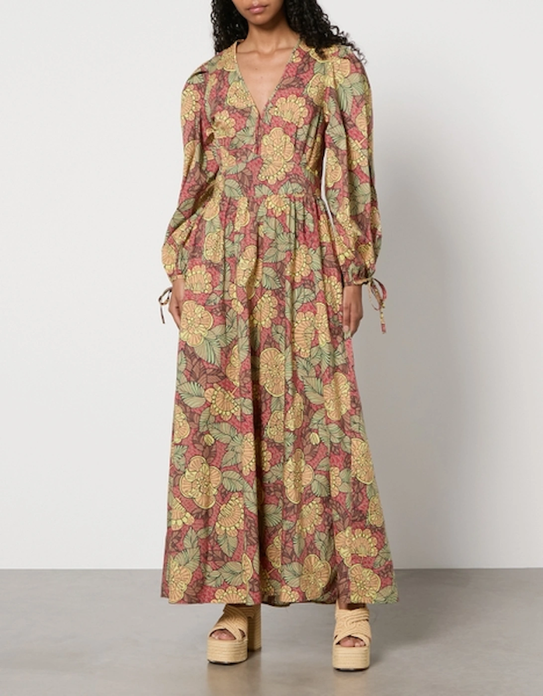 Floral-Print Cotton Maxi Dress, 2 of 1