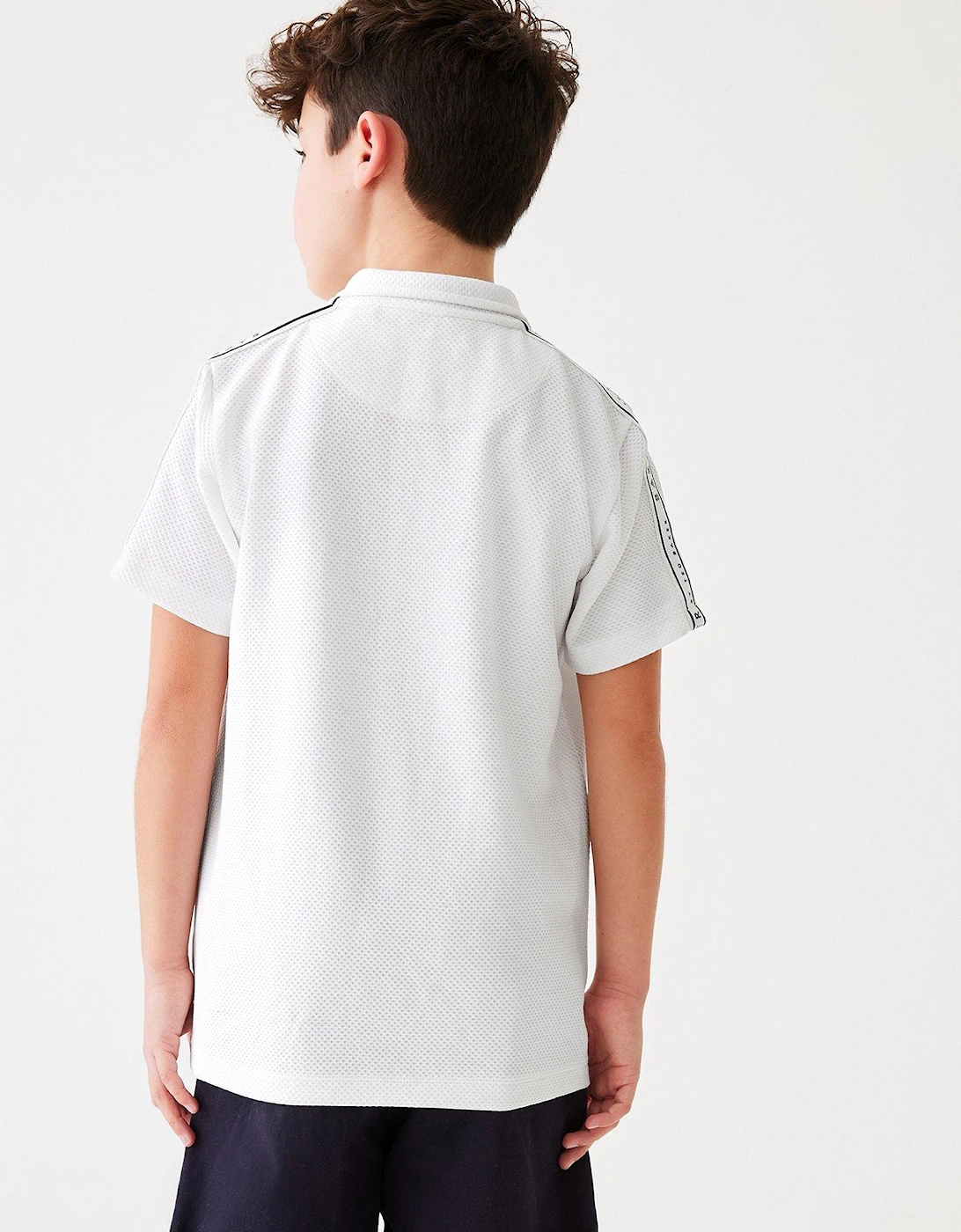 BAKER BY TEXTURED POLO SHIRT - White