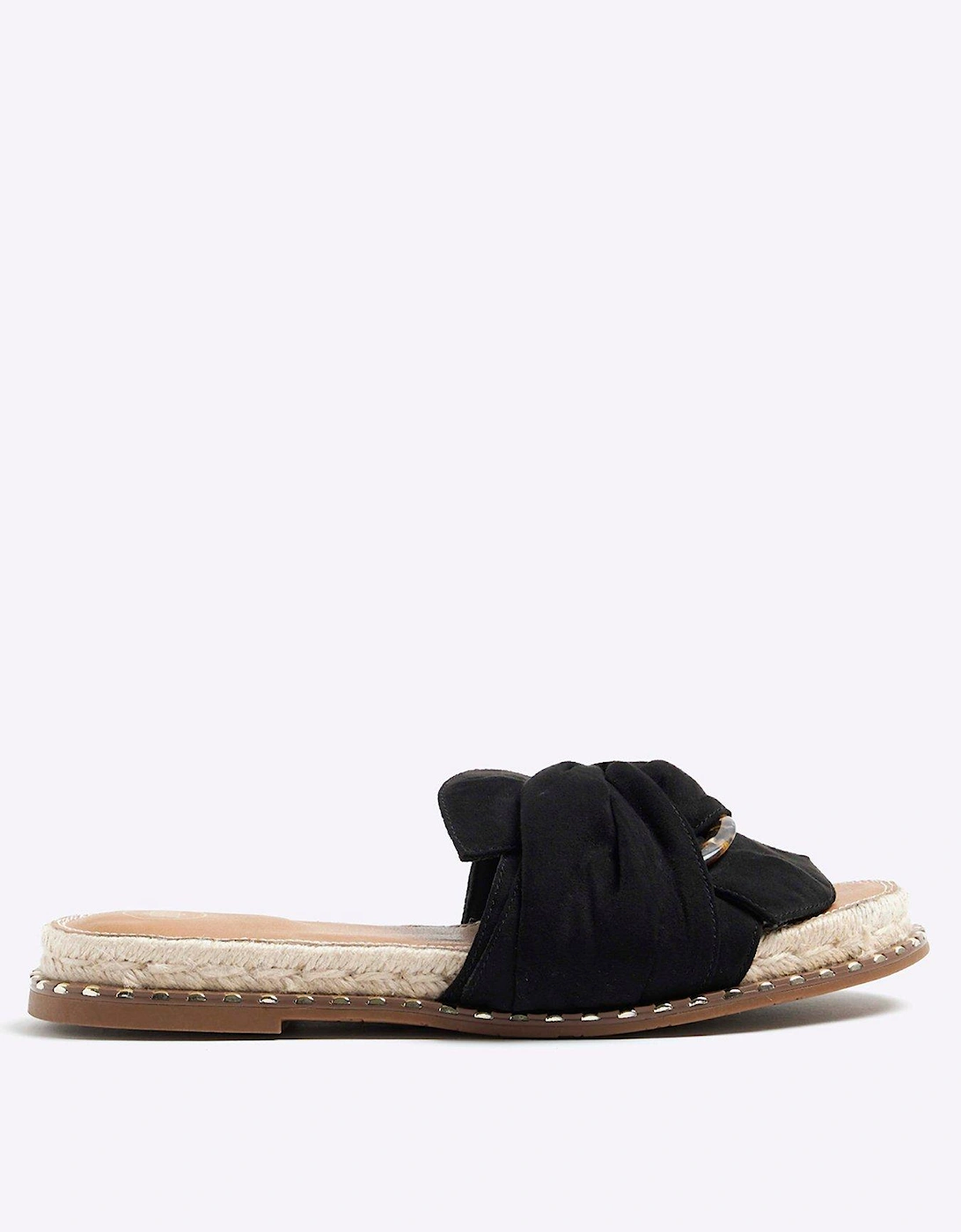 Twisted Detail Sandal - Black