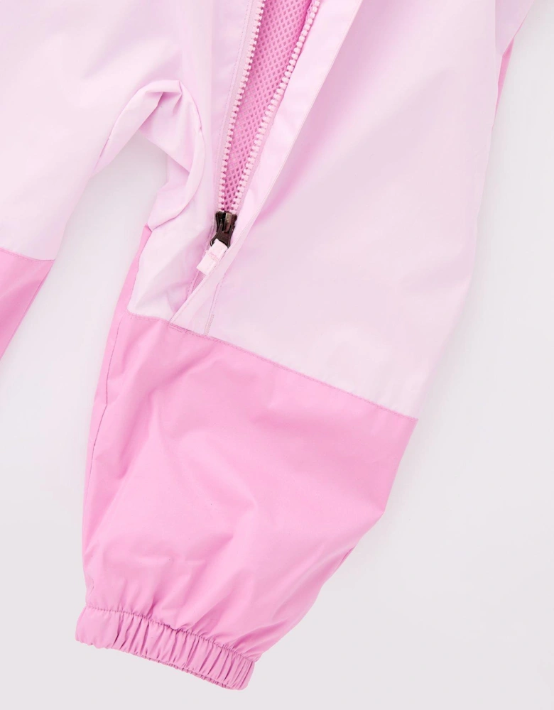Youth Unisex Toddler Critter Jumper Rain Suit - Pink
