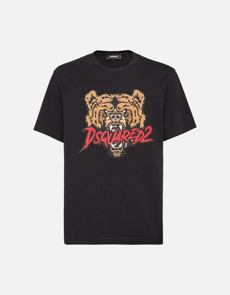 Regular Fit Bear T-shirt Black