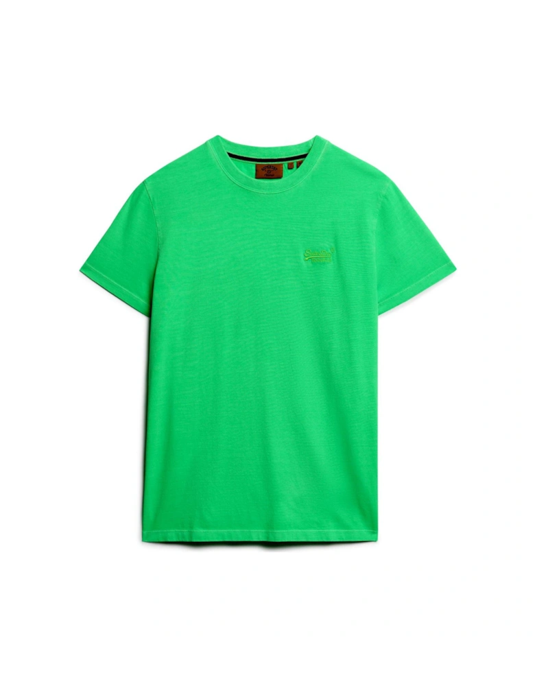 Essential Embroidered Logo Neon T-shirt - Bright Green