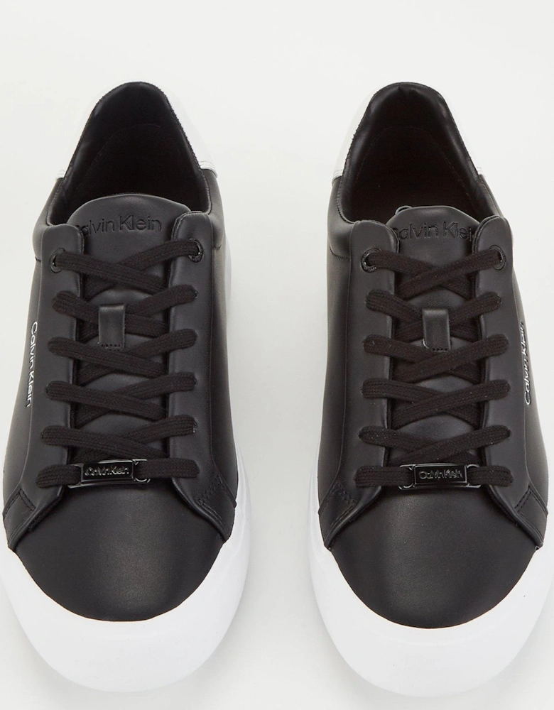 Vulcanized Leather Trainers - Black