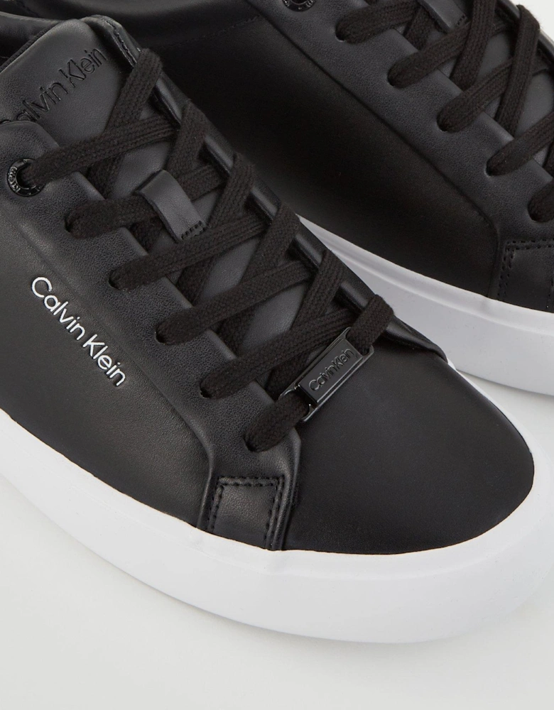 Vulcanized Leather Trainers - Black