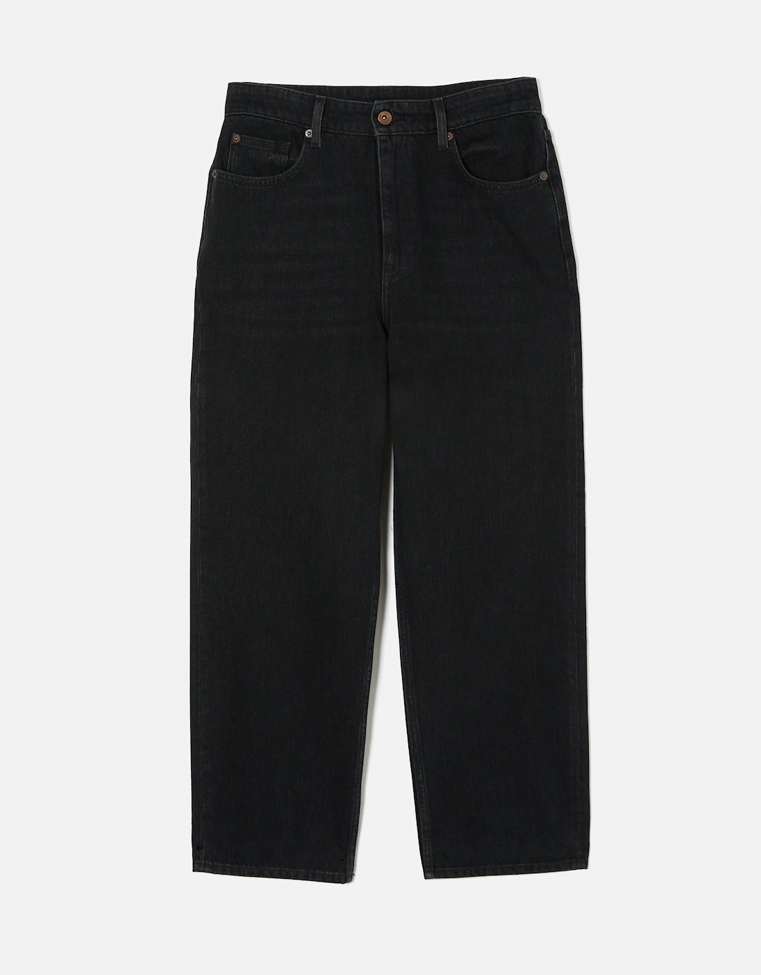 Delmont Cropped Tapered Jean | Washed Black
