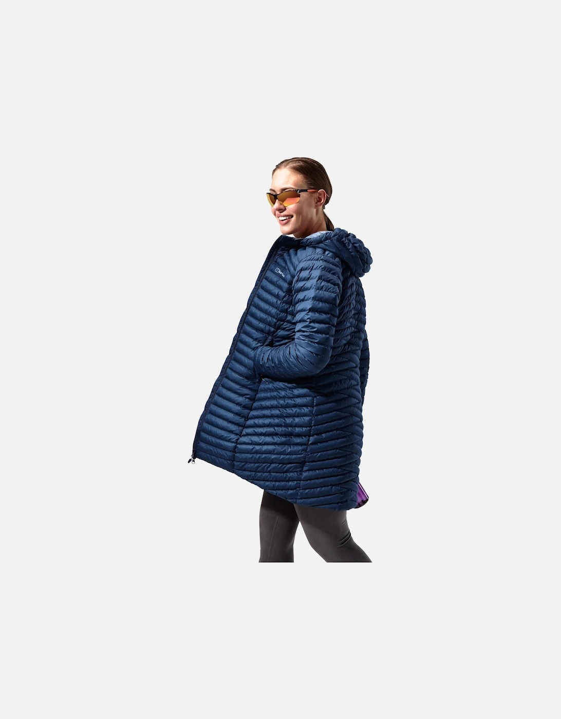 Womens Nula Micro Long Padded Hooded Jacket, 3 of 2