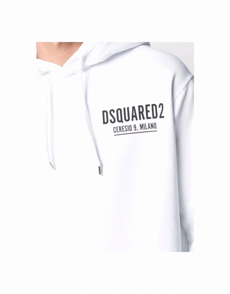 Mini Logo Ceresio 9 Hoodie in White