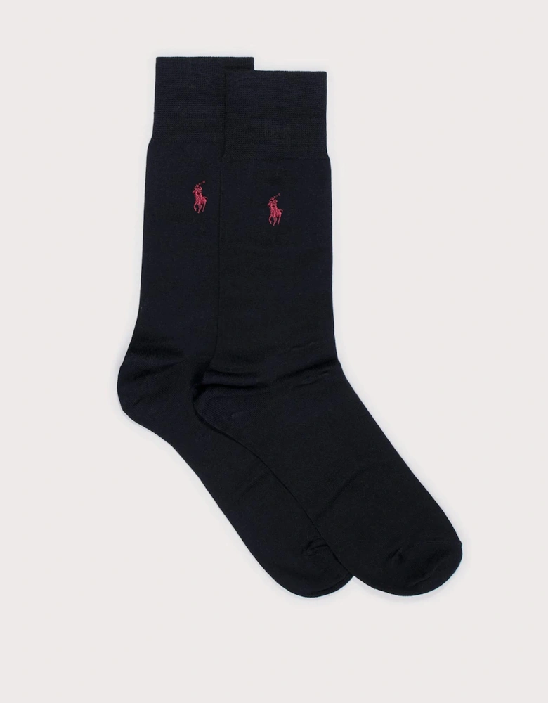 2 Pack Flat Knit Socks