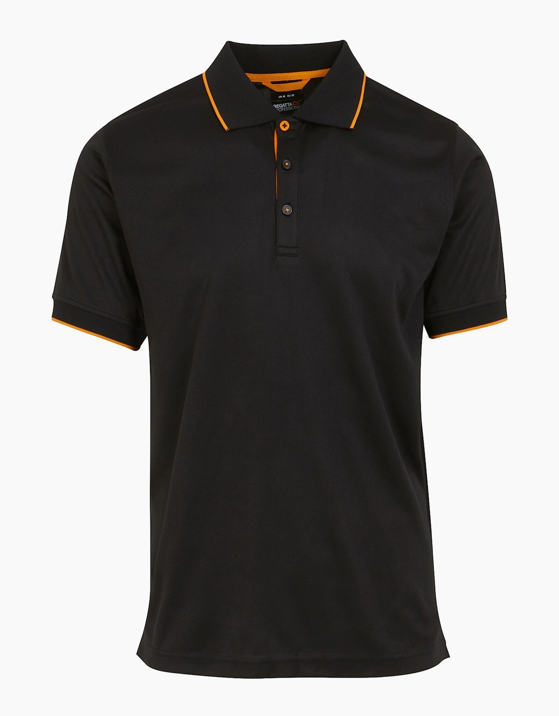 Regatta Men's Black Professional Short-Sleeved Polo Shirt - Size 44