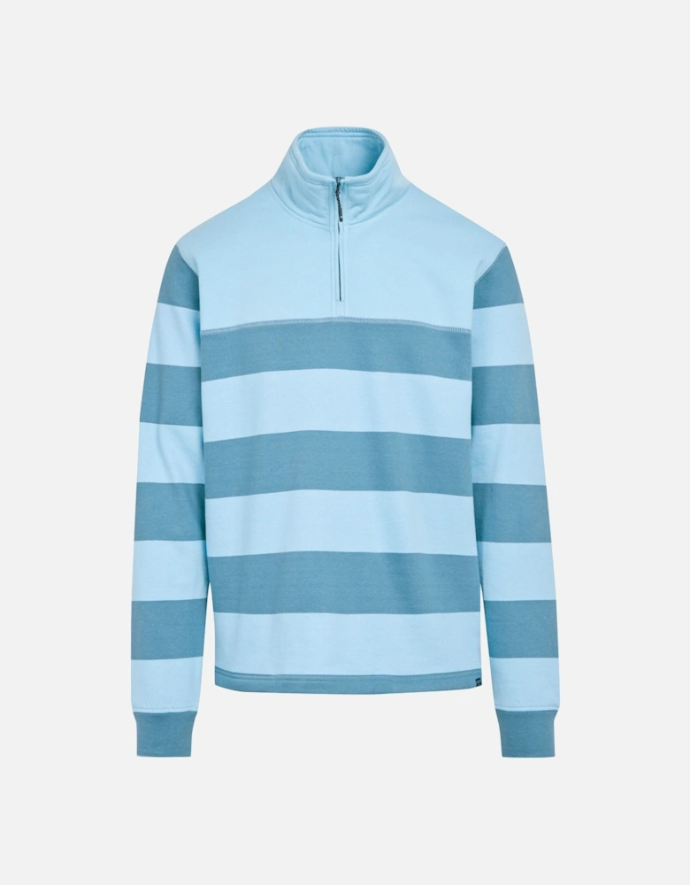 Mens Agilno Striped Half Zip Fleece Top