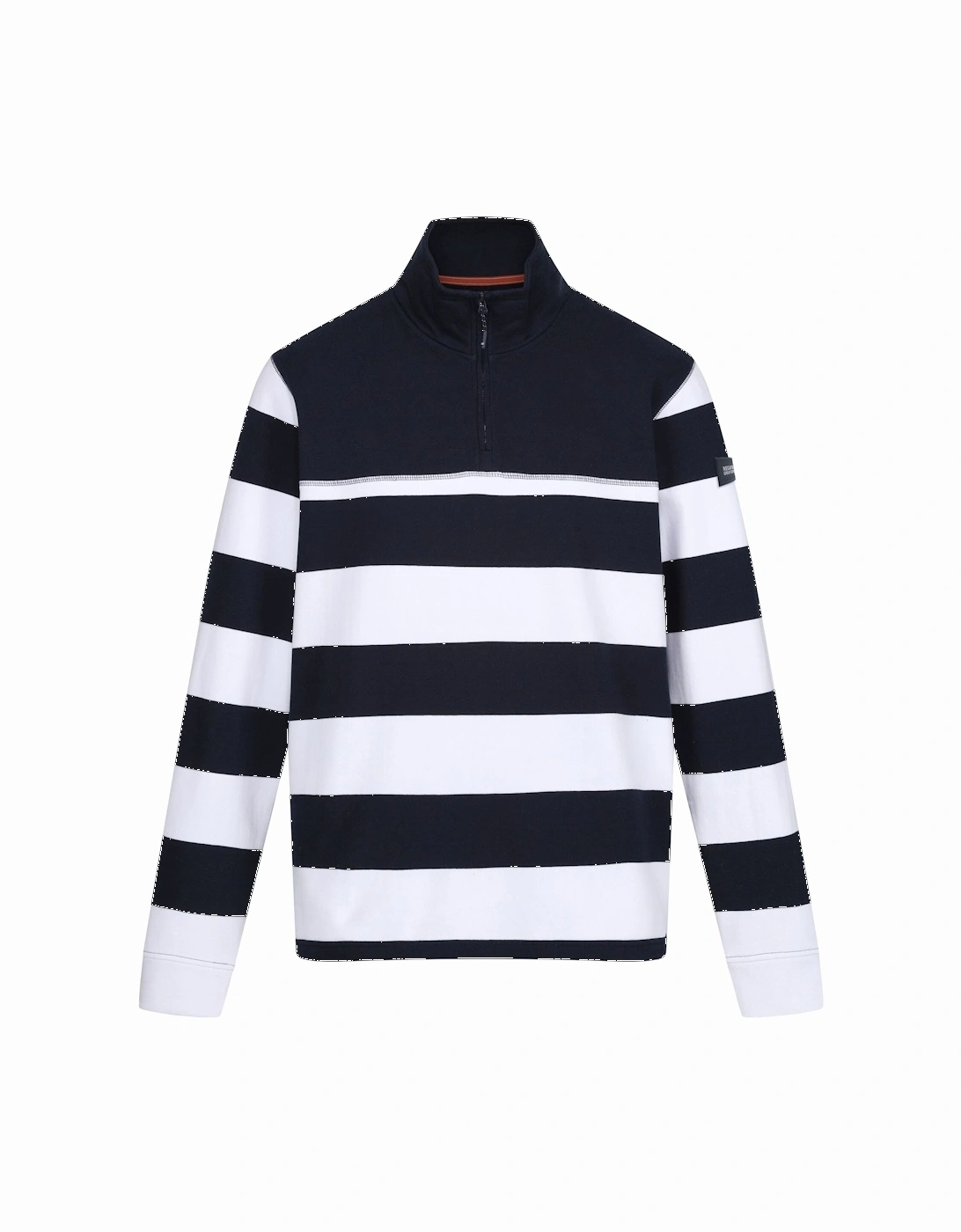 Mens Agilno Striped Half Zip Fleece Top, 6 of 5