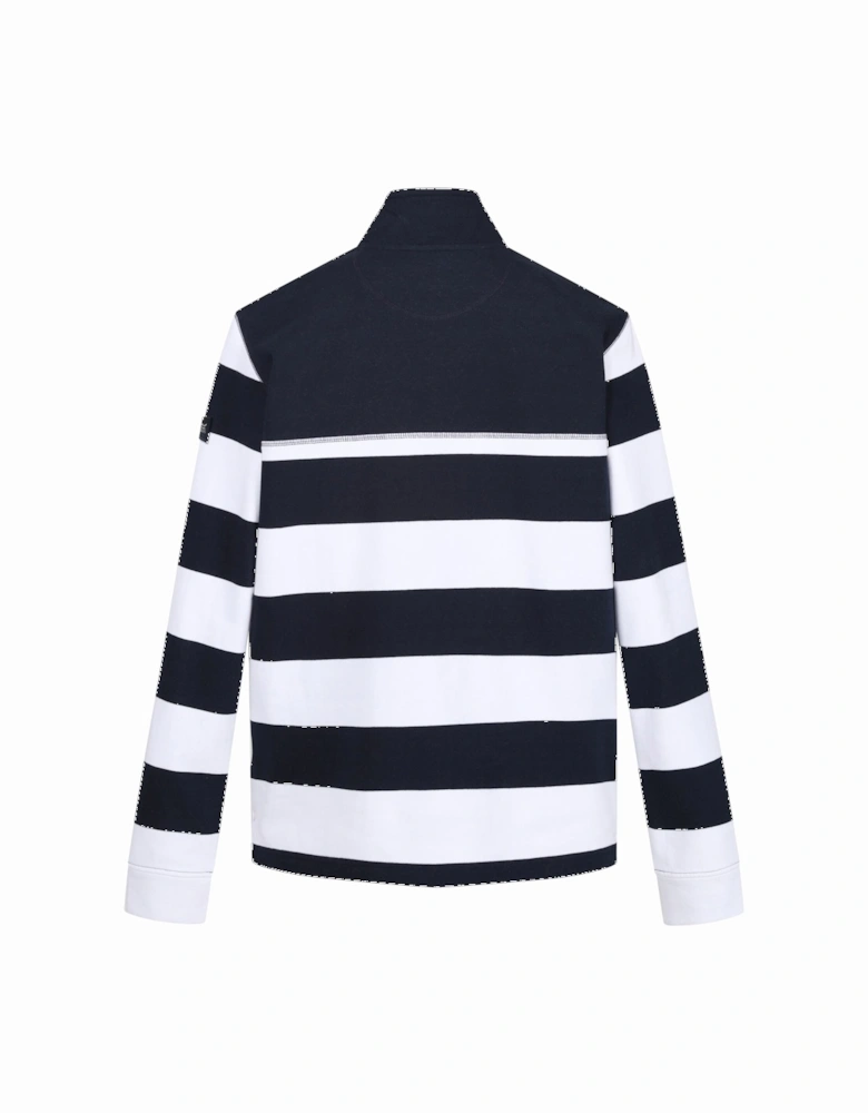 Mens Agilno Striped Half Zip Fleece Top