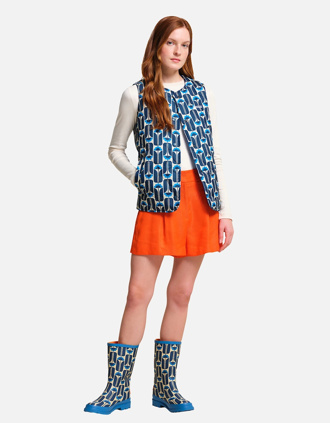 Womens/Ladies Orla Kiely Tall Flowers Quilted Gilet