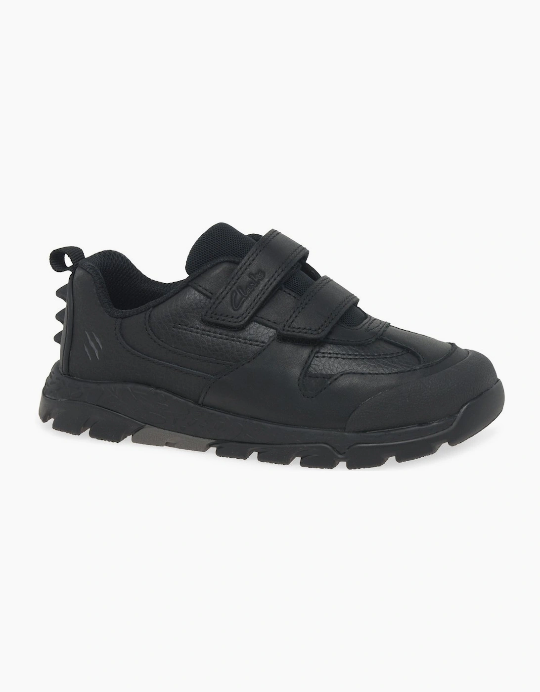 Clarks Boys Black 'S Steggy 2 Pace K Infant School Shoes  (Extra Wide) 9.5/H Kids