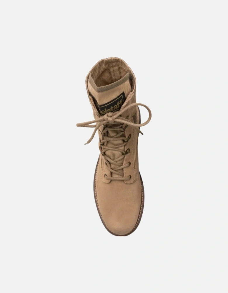 Khaki Trooper Lace Up Beige Boots