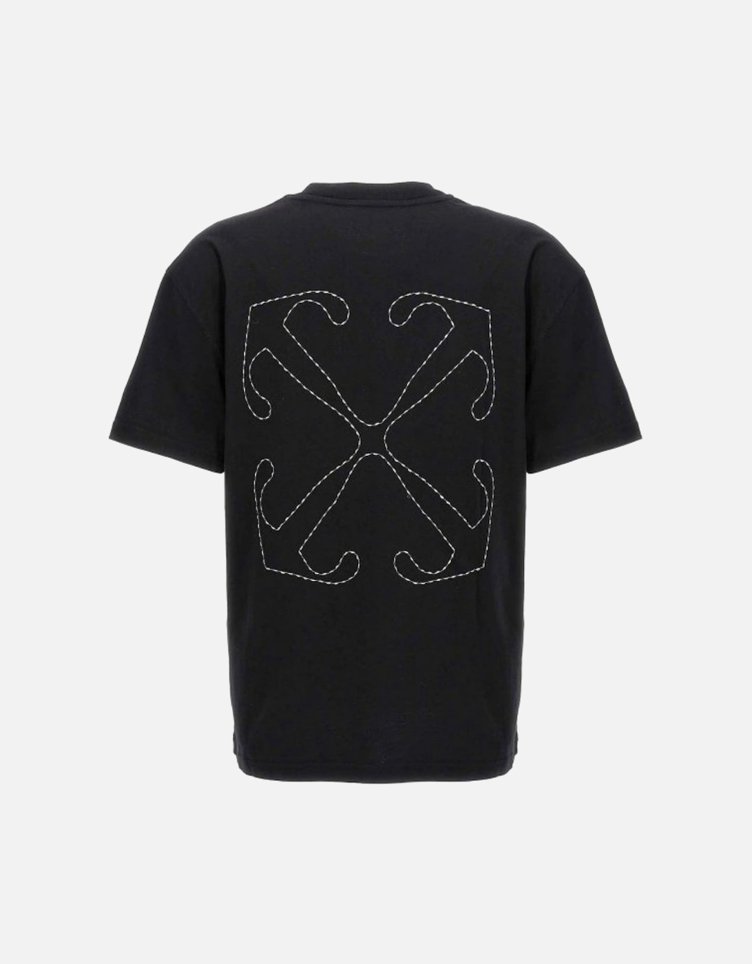 Off White Embroidered Stitch Arrow Black T Shirt