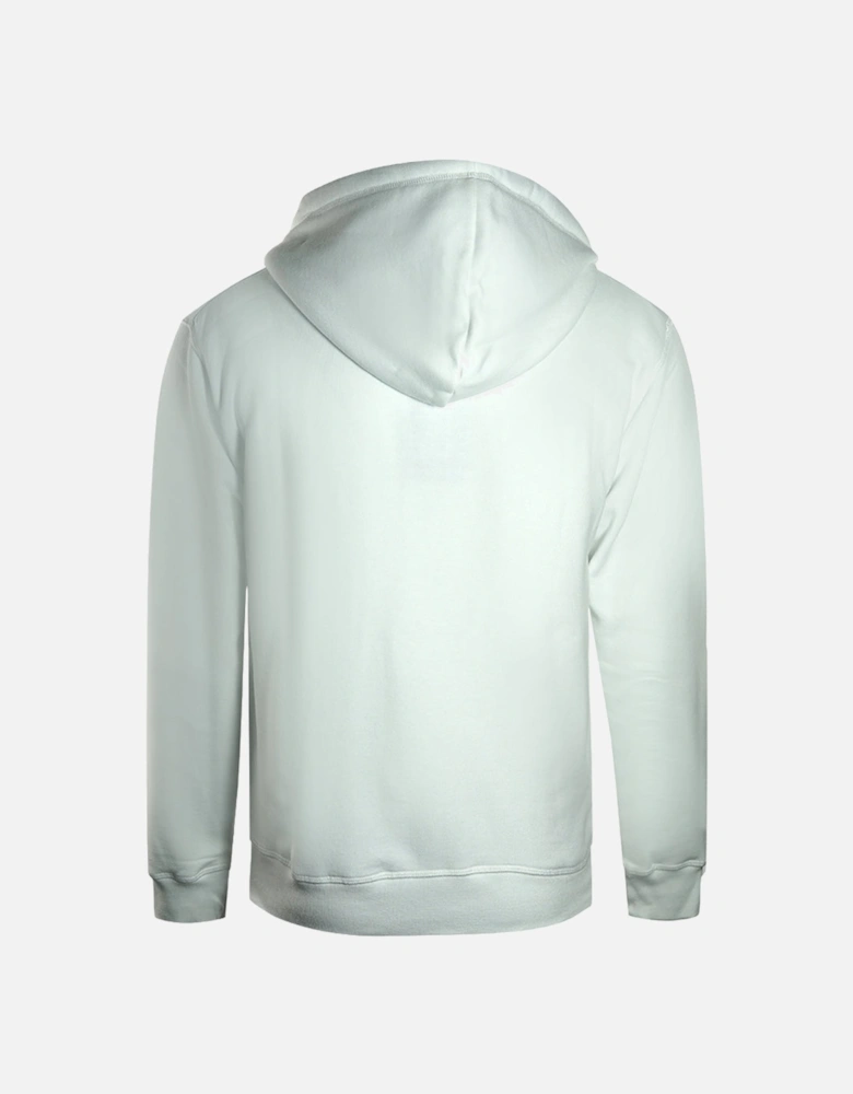 Bold Icon Logo White Zip Up Hoodie