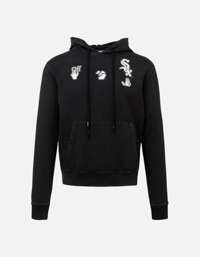 Off White X Mlb Chicago White Sox Slim Fit Black Hoodie