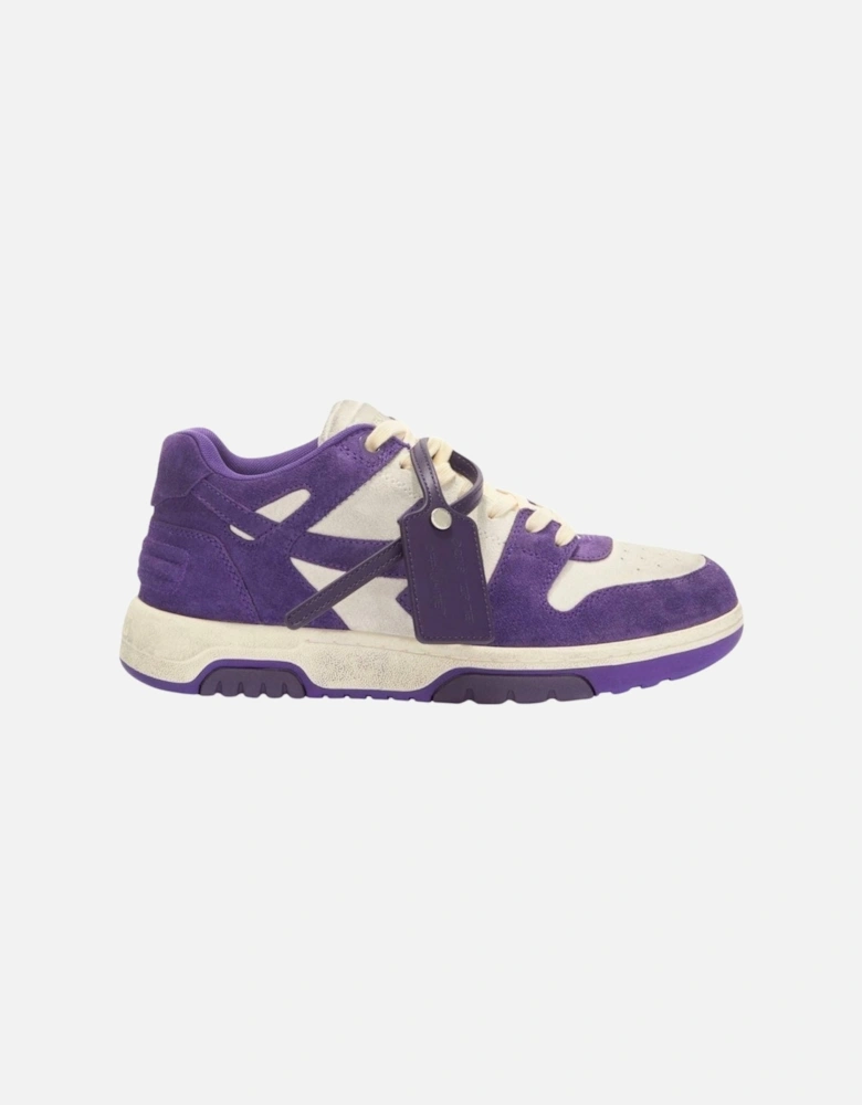 Off White Out Of Office Vintage Purple Suede Leather Sneakers