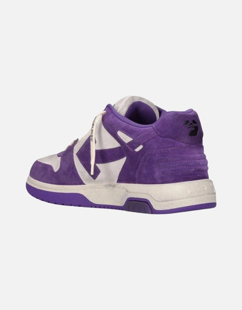 Off White Out Of Office Vintage Purple Suede Leather Sneakers