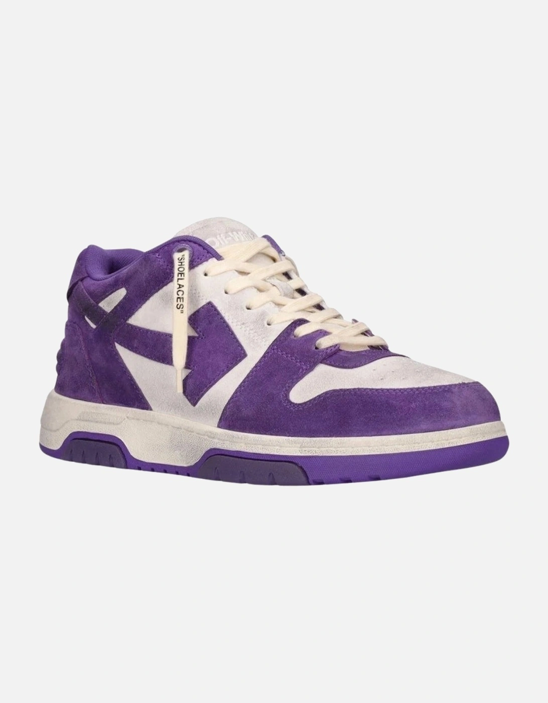 Off White Out Of Office Vintage Purple Suede Leather Sneakers