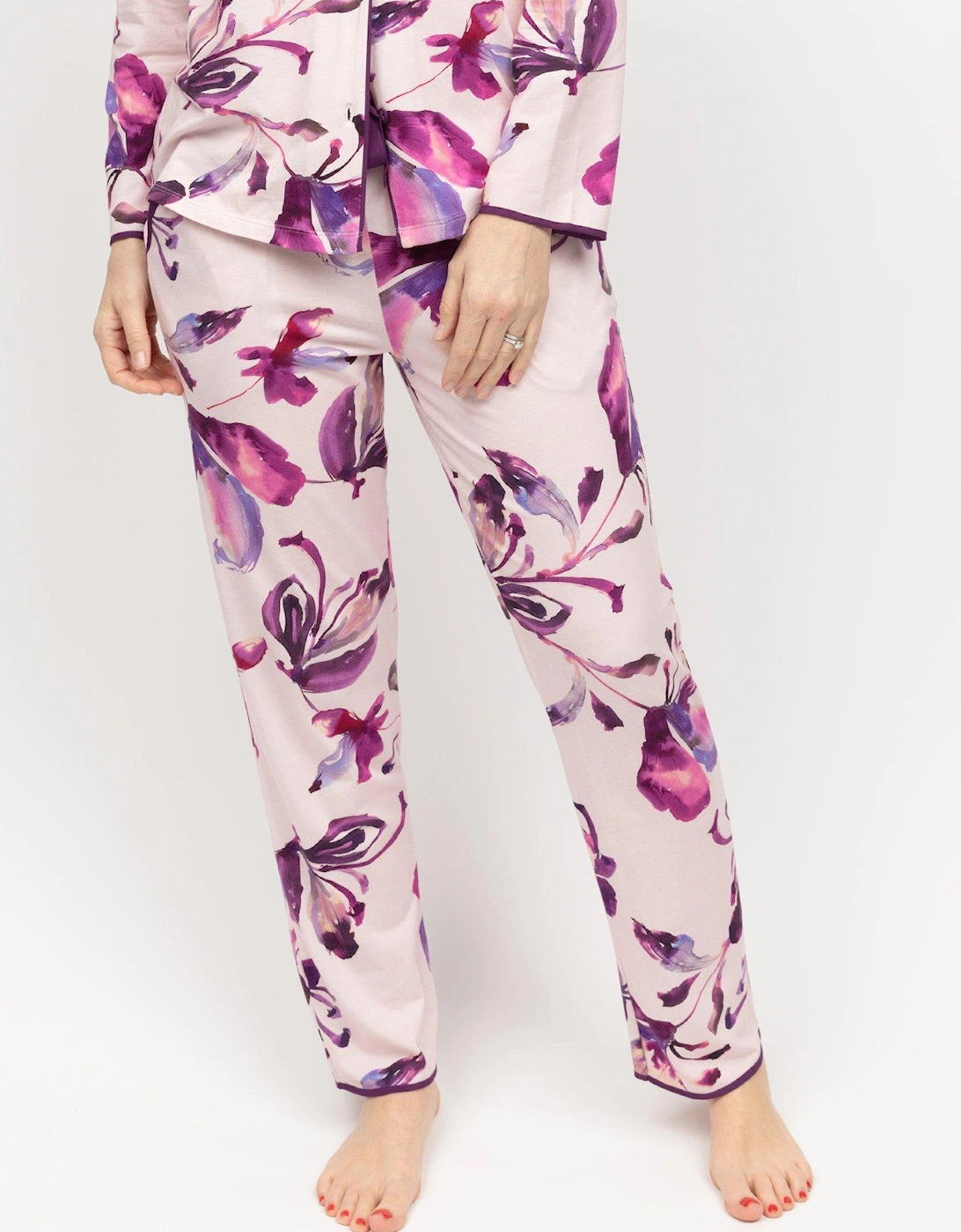 Colett Pink Floral Printed Jersey Pyjama Bottoms - Pink, 2 of 1