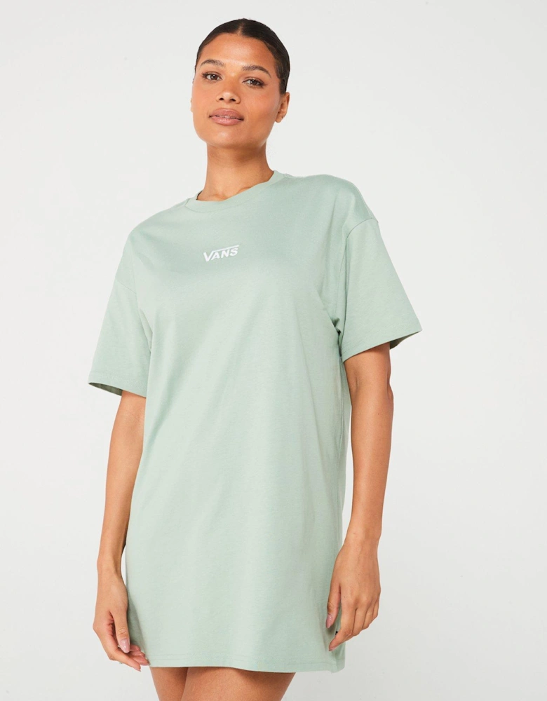 Womens Centre Vee Tee Dress - Green