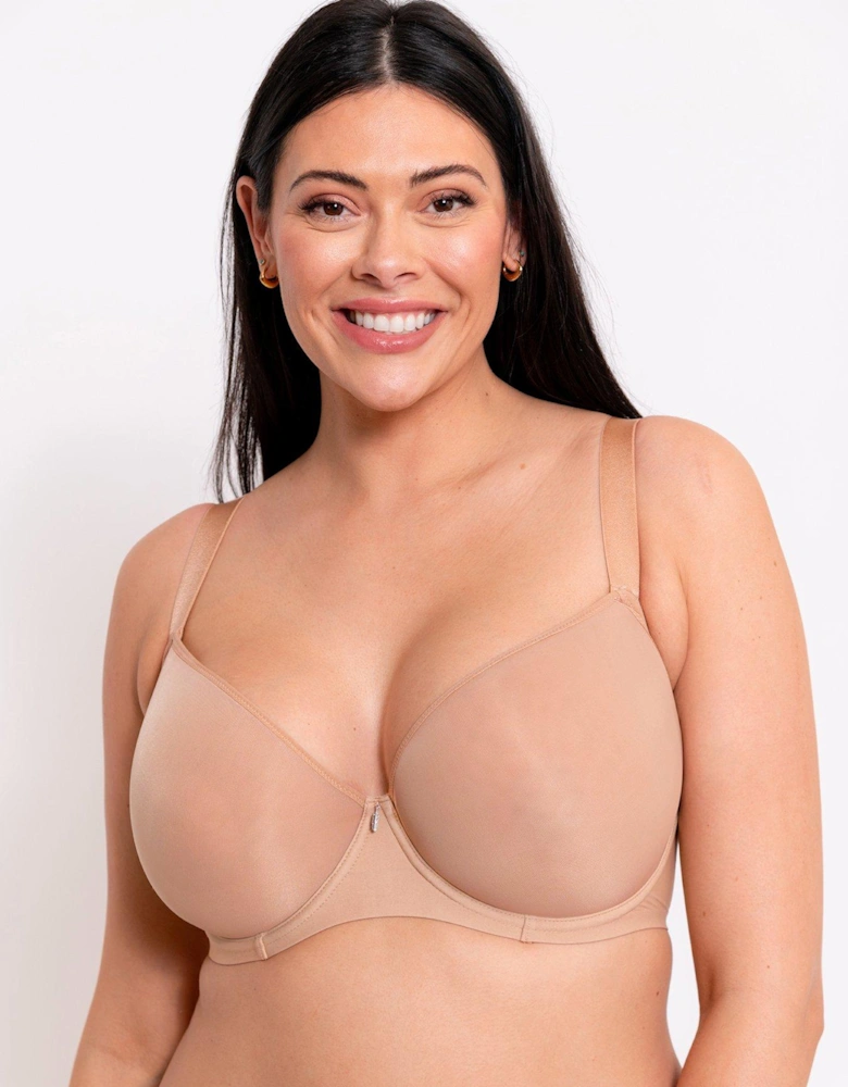 Smoothie Spacer T-Shirt Plunge Bra - Latte