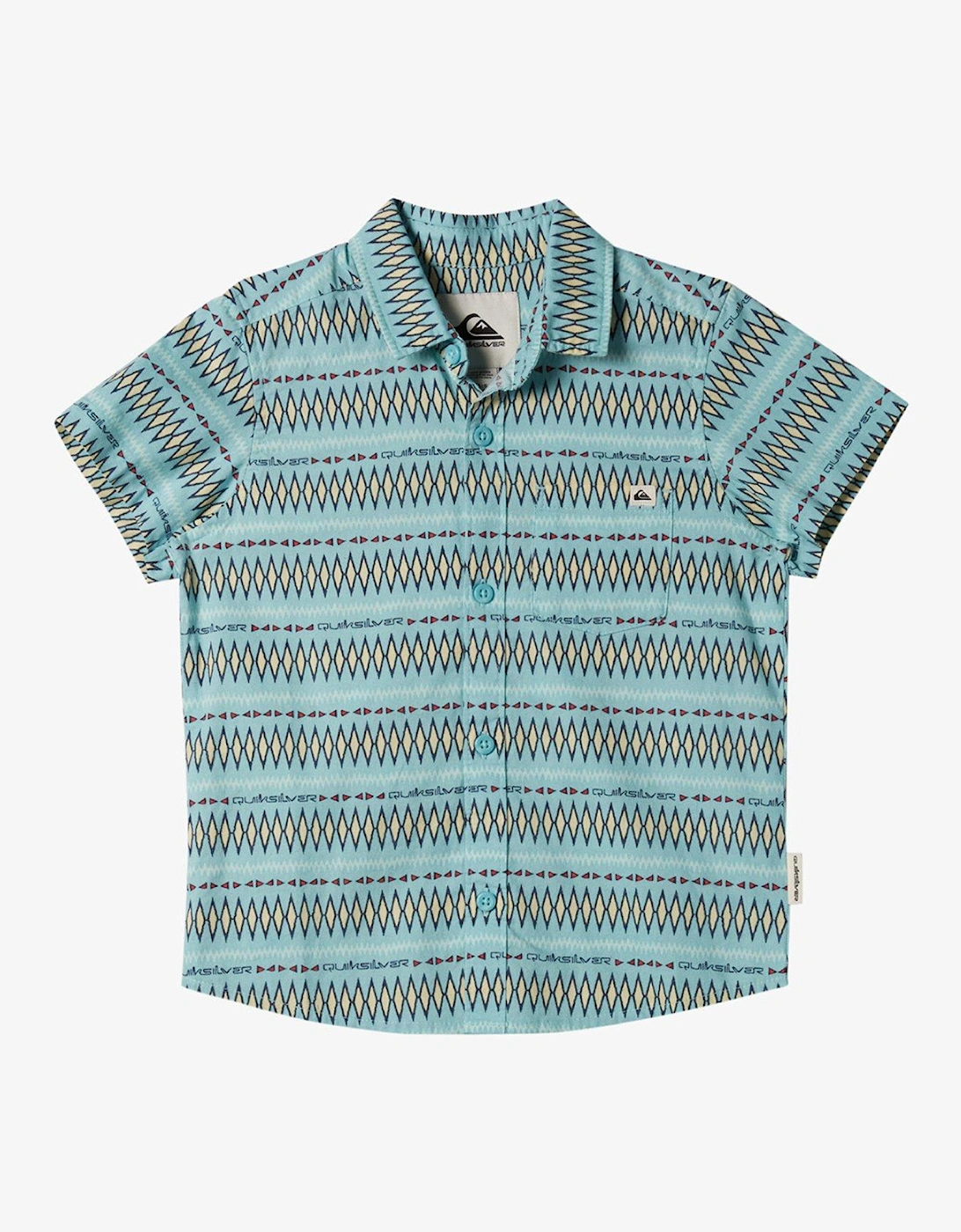 Boys Vibrations Short Sleeve Shirt - Blue Print, 3 of 2