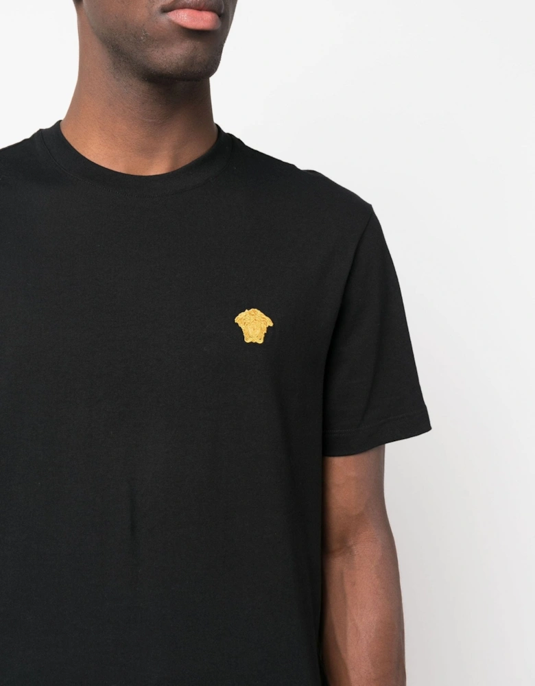 Compact Cotton Medusa Logo T-shirt Black