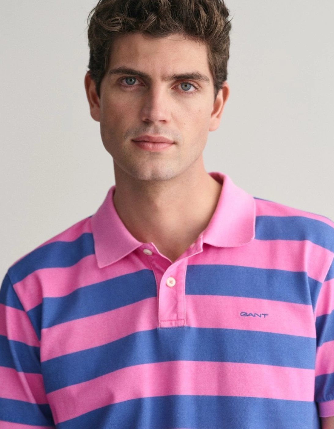 Mens Heavy Washed Stripe Polo