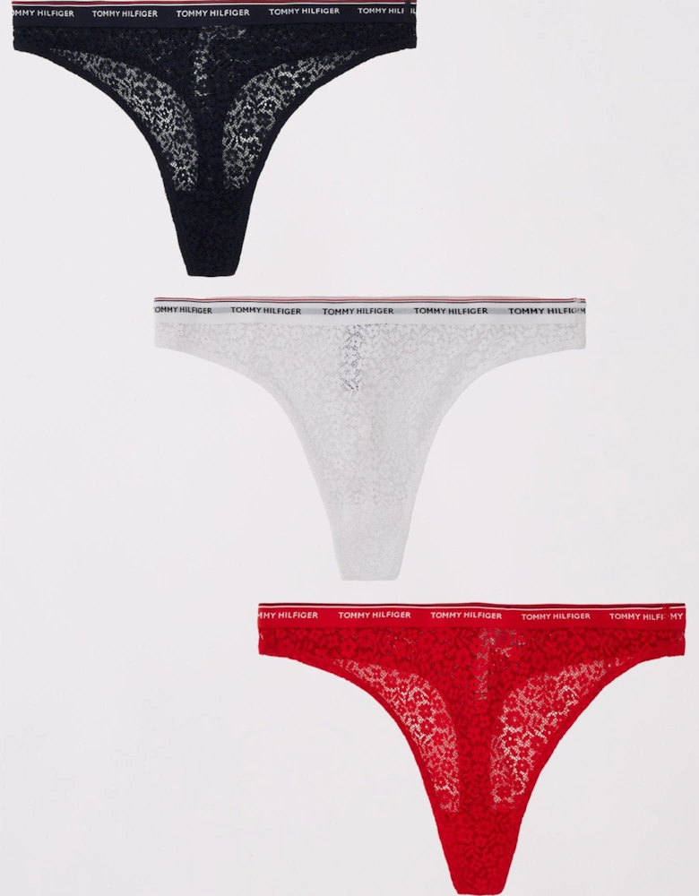 3-Pack Lace Thong - Multi