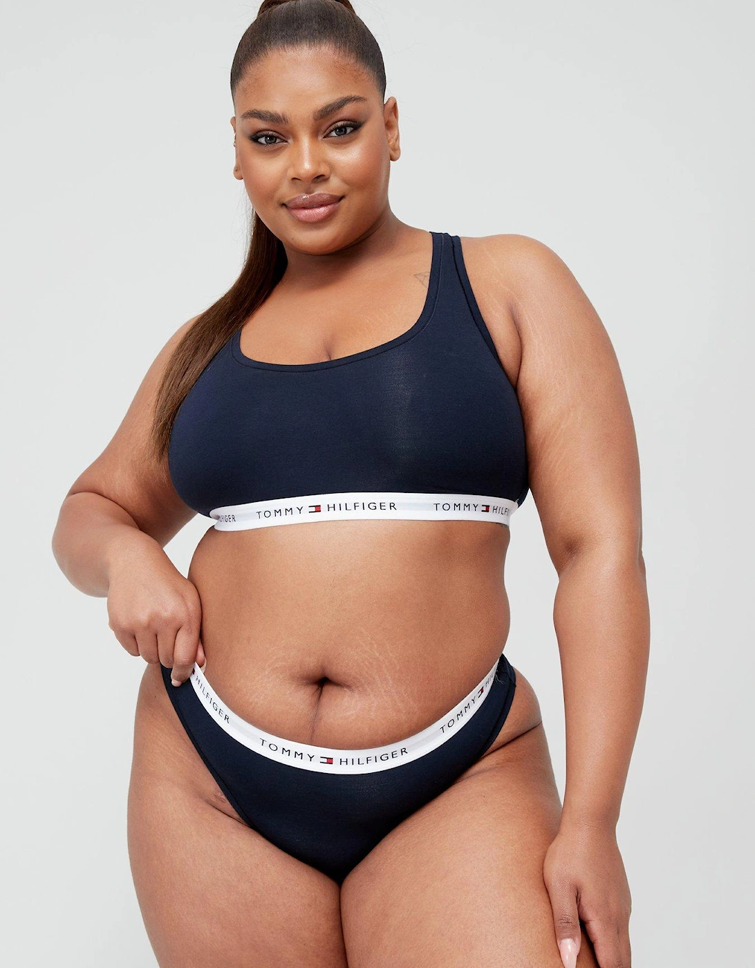 Plus Size Unlined Bralette - Navy