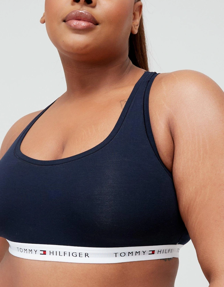 Plus Size Unlined Bralette - Navy