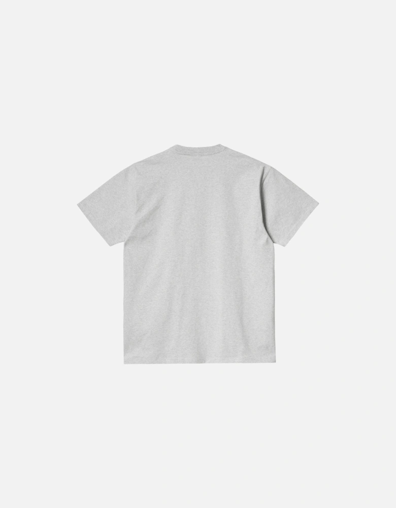 S/S American Script T-Shirt - Ash Heather