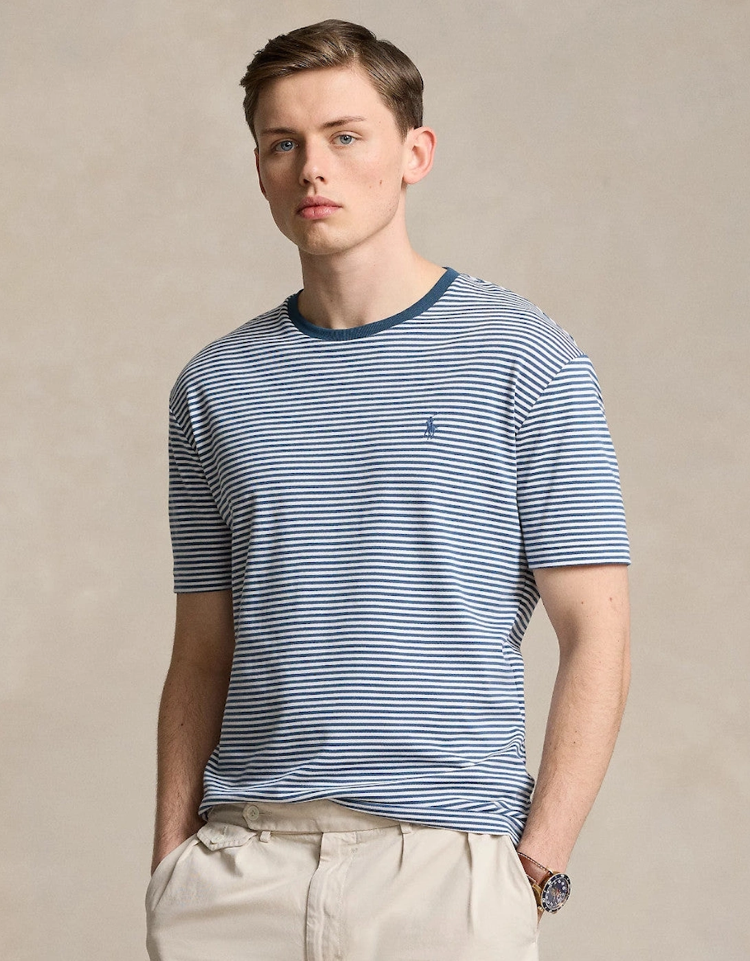 Interlock T-Shirt 001 Clancy Blue/White