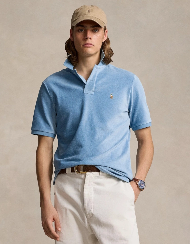 Corduroy Polo Shirt 011 Cassidy Blue