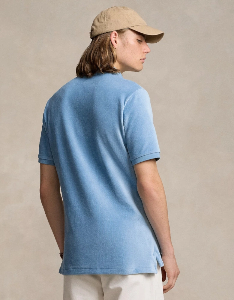 Corduroy Polo Shirt 011 Cassidy Blue