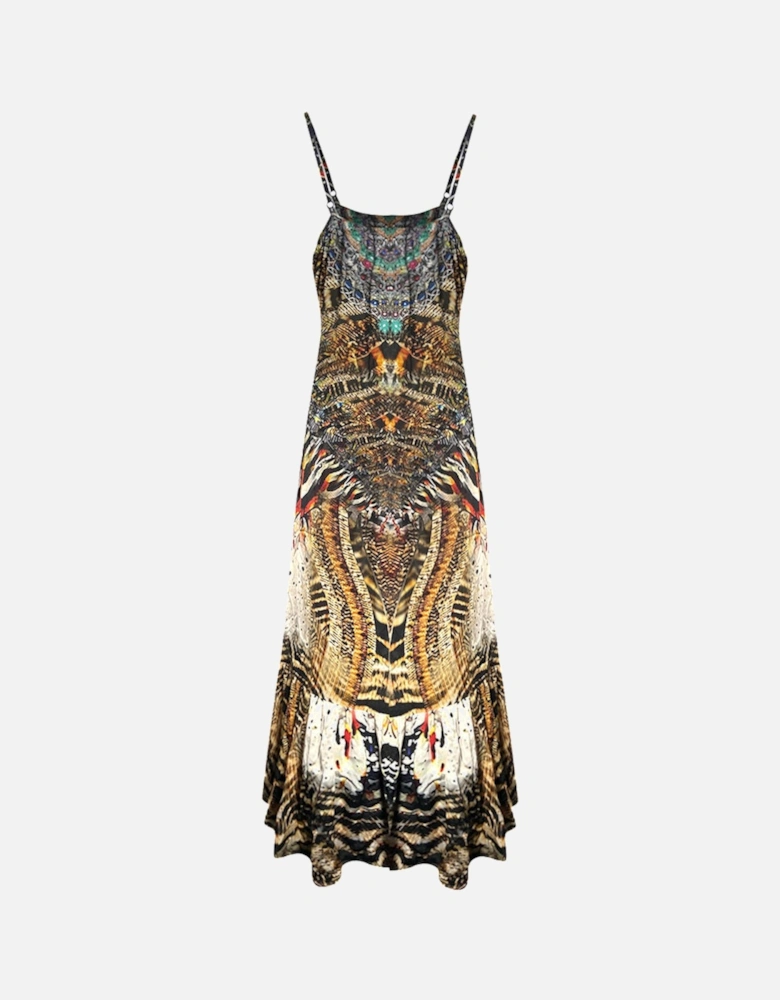 Fashion Golden Eagle 120214 Frill Strap Maxi Dress Womens