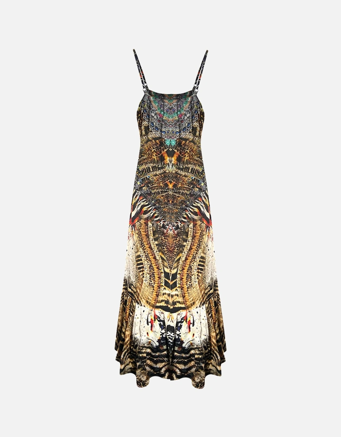 Fashion Golden Eagle 120214 Frill Strap Maxi Dress Womens
