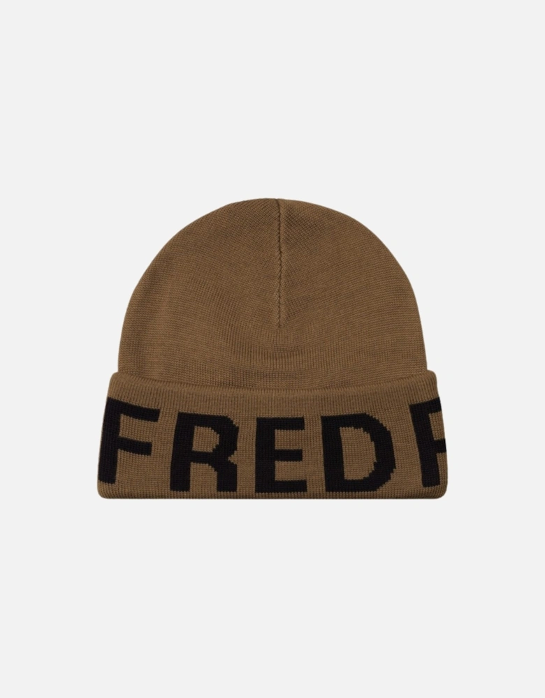 Bold Oversized Logo Shaded Stone Beanie