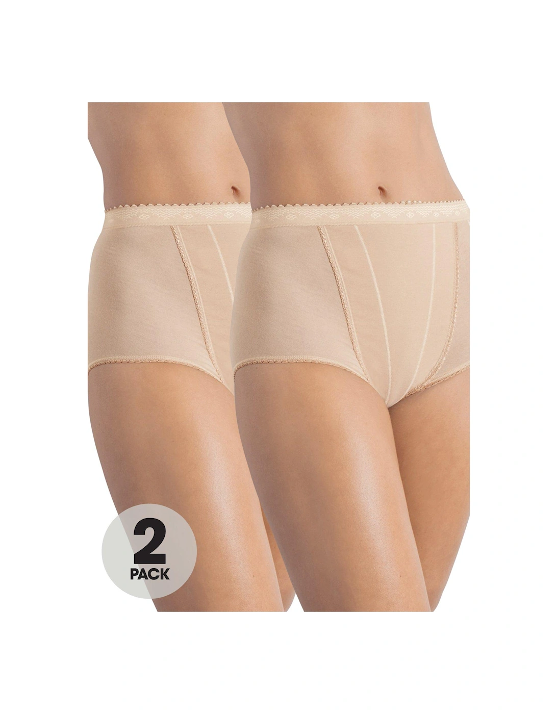 2 Pack Control Maxi Brief - Skin, 2 of 1