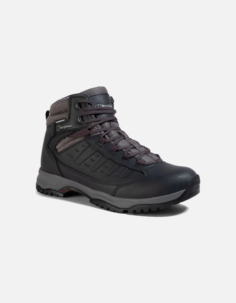 Mens Expeditor Ridge 2.0 Mid Leather Walking Boots - Black/Red