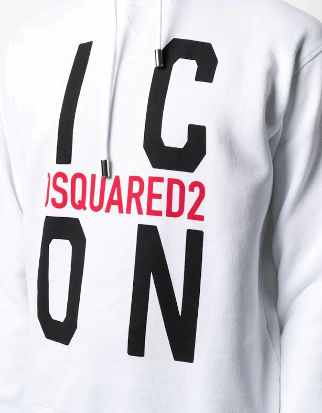 Big Icon Printed logo Hoodie in White