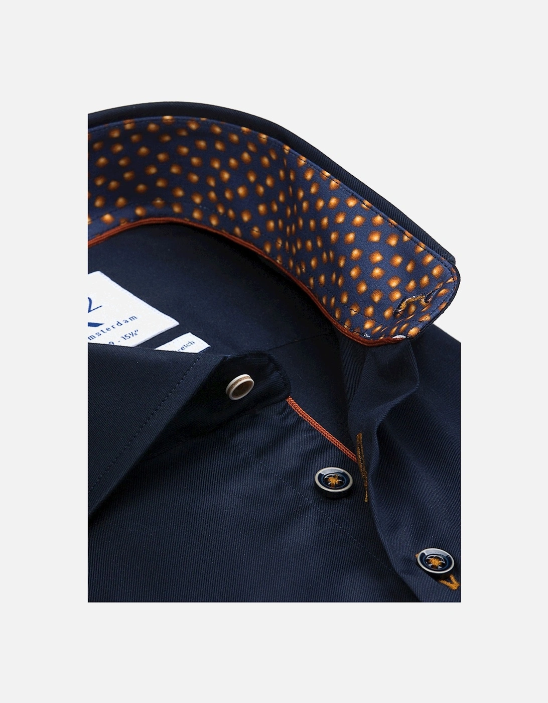 Navy With Orange Trimmed Shirt Navy