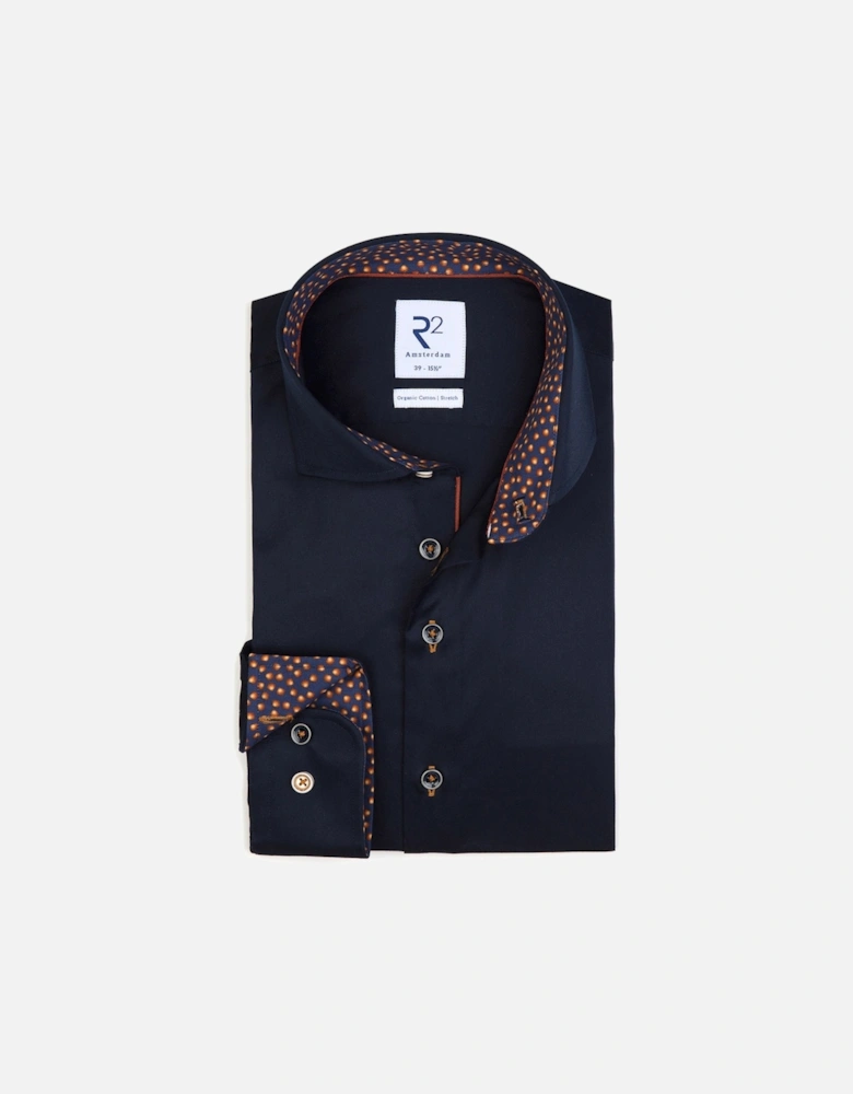 Navy With Orange Trimmed Shirt Navy