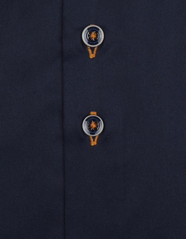 Navy With Orange Trimmed Shirt Navy