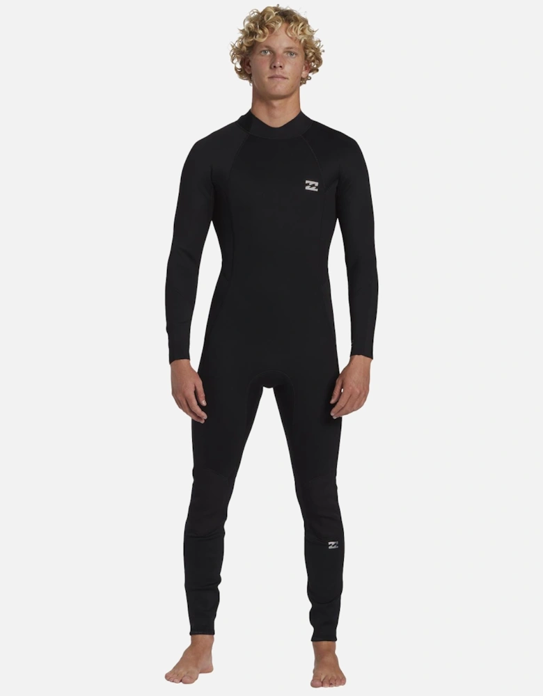 Mens 3/2mm Foil Back Zip Long Sleeve Wetsuit